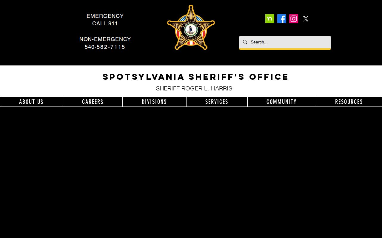 Spotsylvania County criminal history Sheriff official homepage